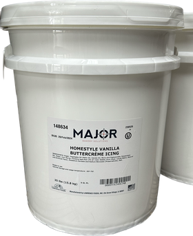 Major Homestyle Vanilla Buttercreme Icing 35 lb. pound tub Ready to Use Buttercream Cake Icing