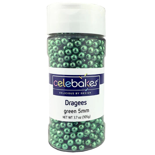 Celebakes Green  Dragees, 3.7 oz. Sprinkles