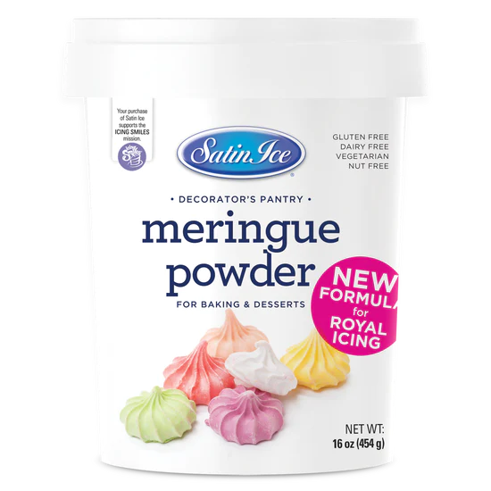 Satin Ice Meringue Powder - 16 oz New Formula for Royal Icing
