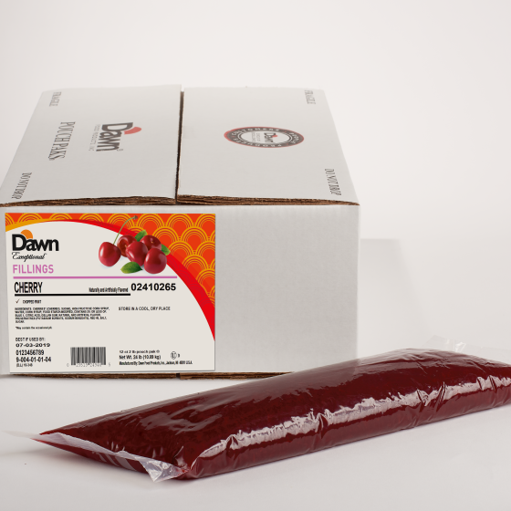 Dawn Exceptional Fillings Chopped Cherry Filling Pouch Pack 2 pounds