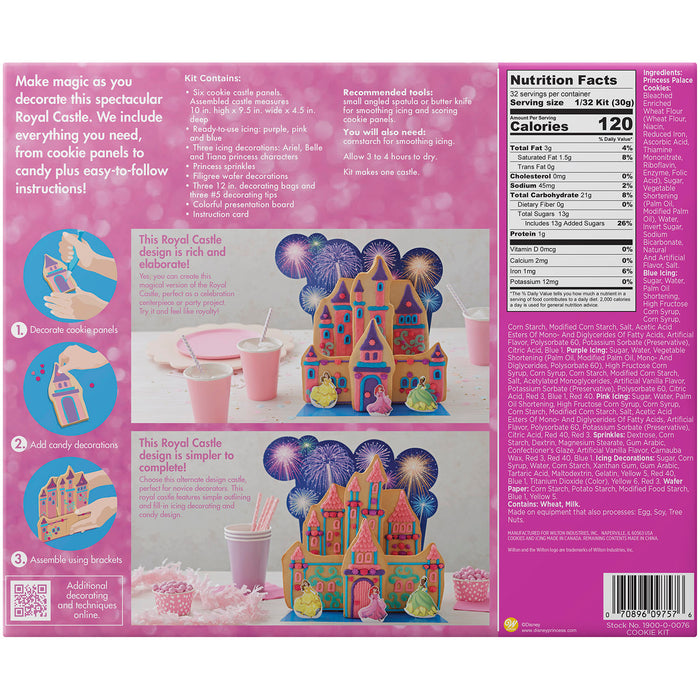 Wilton Disney Princess Royal Castle Cookie Decorating Kit Featuring Ariel, Tiana and Belle