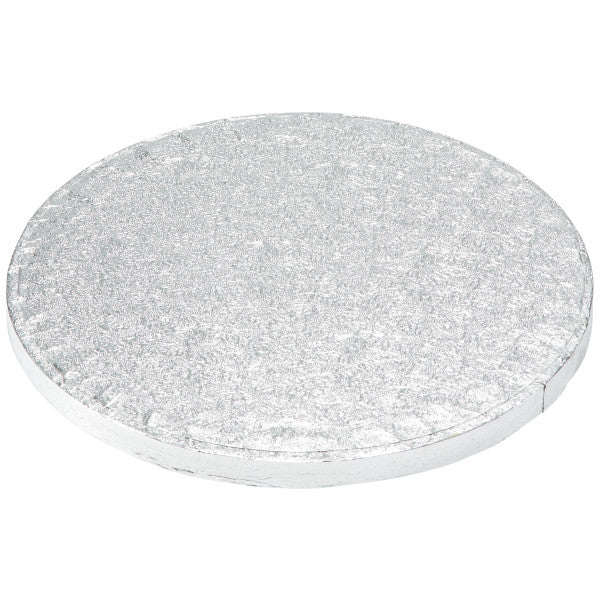 8" Round Silver Foil Cake Board Drum