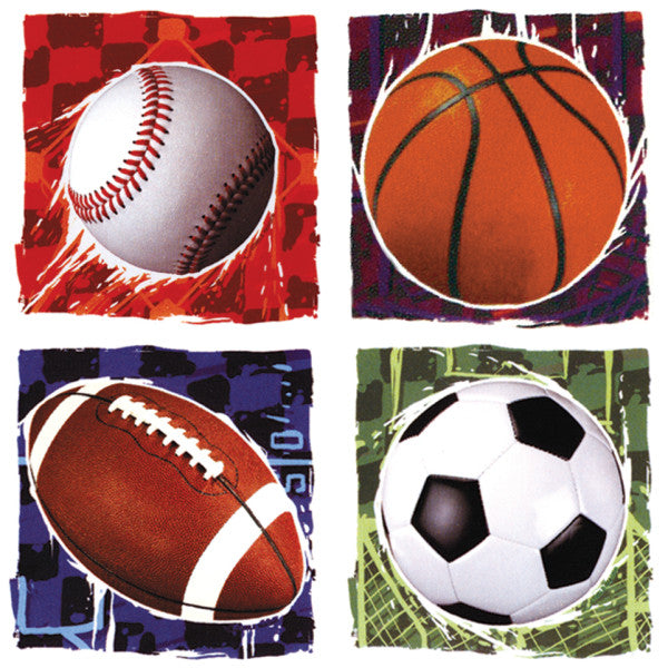 All Star Sports Variety Football, Soccer, Basketball, and Baseball Edible Image PhotoCake