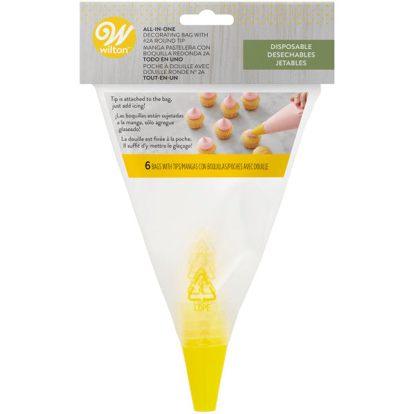 Wilton All-in-One Decorating Bag with #2A Round Tip