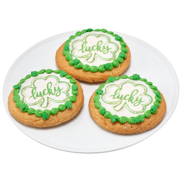 Lucky Clover St. Patrick's Day Edible Cake or Cookie Image PhotoCake®