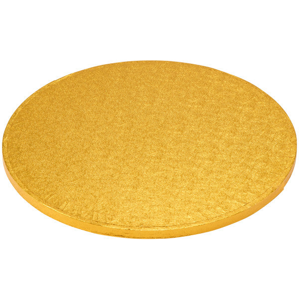 12" Round Gold Foil Cake Board Drum