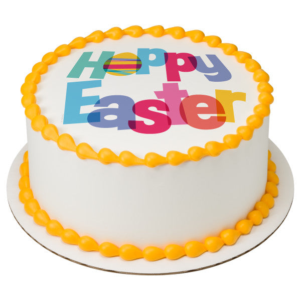 Hoppy Easter Bunny Edible Cake Image PhotoCake