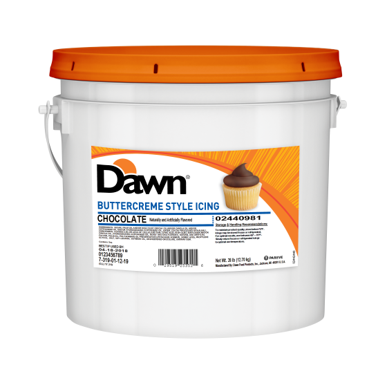 Dawn Chocolate Buttercreme Icing 28 lb. pound tub Ready to Use Cake Icing
