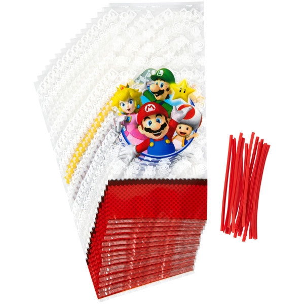 Wilton Super Mario by Nintendo Treat Bags, 16-Count