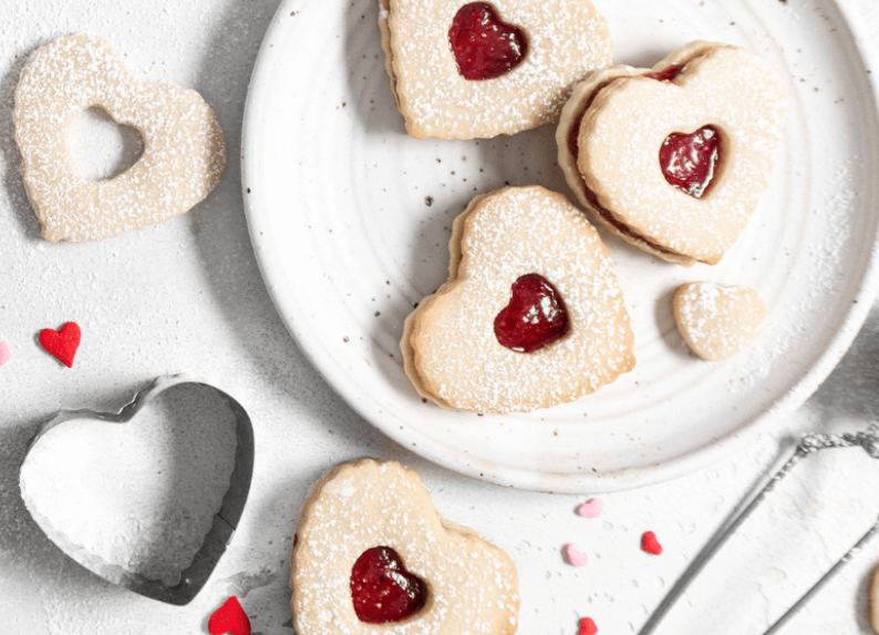 Raspberry Linzer Cookies for Valentine’s Day