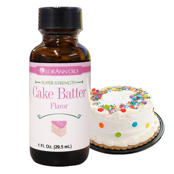 LorAnn Cake Batter Flavor White 1 oz for Candy, Chocolate, or Icing