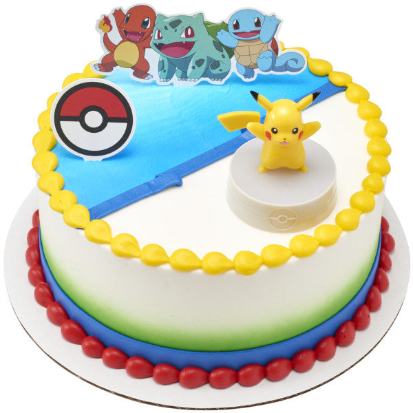 Pokémon Pikachu Light-Up Cake Topper Set, 3-Piece Cake Decorating Kit