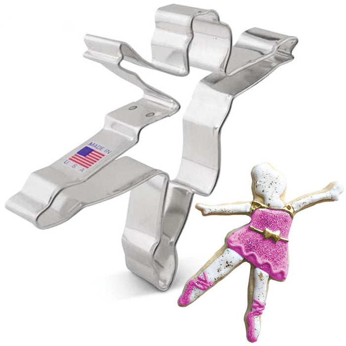 Ann Clark Ballerina Dancer Nutcracker-themed Cookie Cutter, 4-5/8"