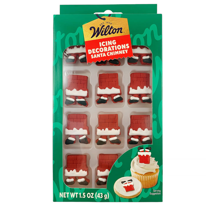 Wilton Santa Chimney Icing Decorations 12 ct