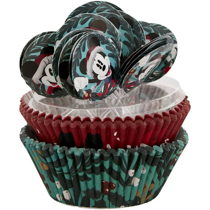 Wilton Disney Mickey Mouse Holiday Cupcake Decorating Kit – 48 Cups and 24 Picks
