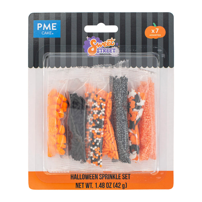 PME Halloween 7 Assorted Sprinkles Set 1.48 oz – Cake, Cookie & Cupcake Decorations