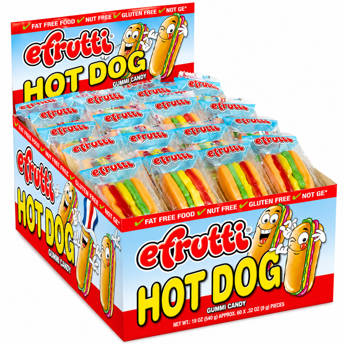 eFrutti Gummy Hot Dog Candy – 1 Each
