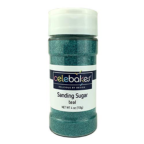 Celebakes Teal Sanding Sugar, 4 oz.