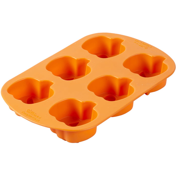 Wilton Silicone Mold-Jolly Pumpkins shaped Silicone Mold, 6-Cavity Baking Mold