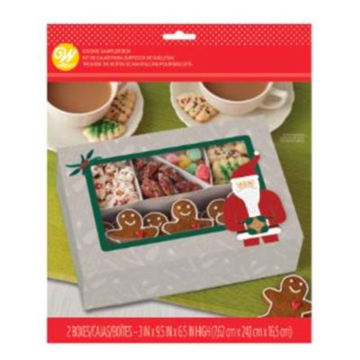 Wilton Christmas Cookie Sampler Treat Boxes, 2-Count