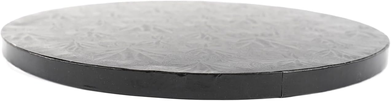 8" Round Black Foil Cake Board Drum