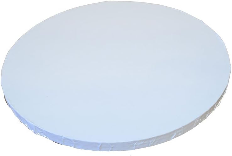 20" Round White Foil Cake Board Drum