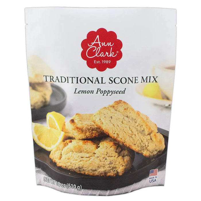 Ann Clark Lemon Poppyseed Scone Mix – Gourmet Lemon Poppy Seed Baking Mix – Breakfast, Brunch & Afternoon Tea