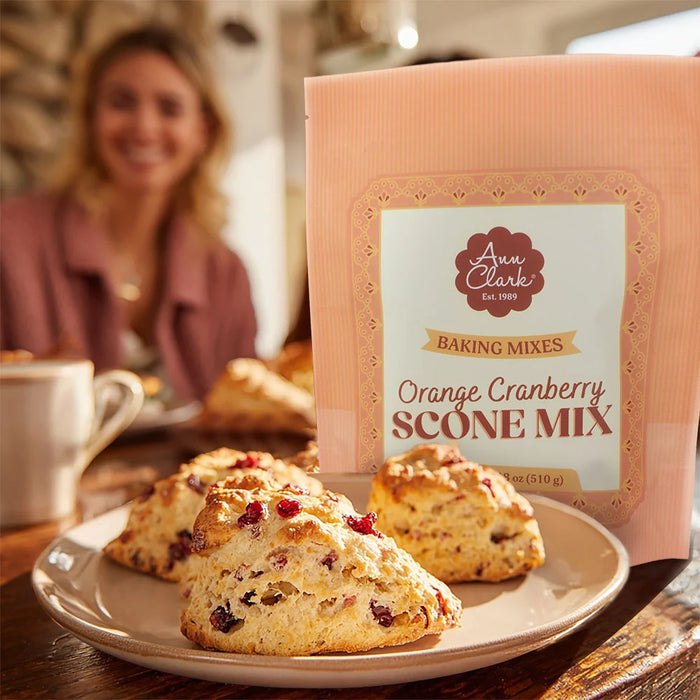 Ann Clark Orange Cranberry Scone Mix – Gourmet Cranberry Orange Baking Mix with Real Cranberries – Breakfast & Brunch