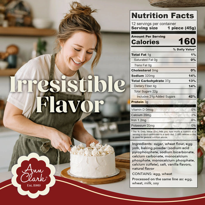 Ann Clark Yellow Cake Mix – Gourmet Vanilla Cake Baking Mix for Cakes & Cupcakes – Bakery-Quality Homemade Cake