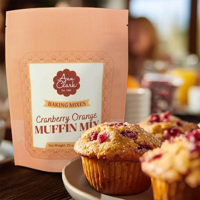 Ann Clark Cranberry Orange Muffin Mix – Gourmet Baking Mix with Real Cranberries – Homemade-Style Breakfast & Brunch Muffins