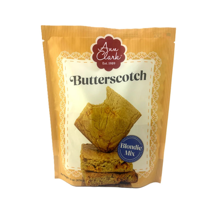 Ann Clark Blondie Baking Mix – Gourmet Butterscotch Blondie Mix with Butterscotch Chips – Chewy Dessert Bars