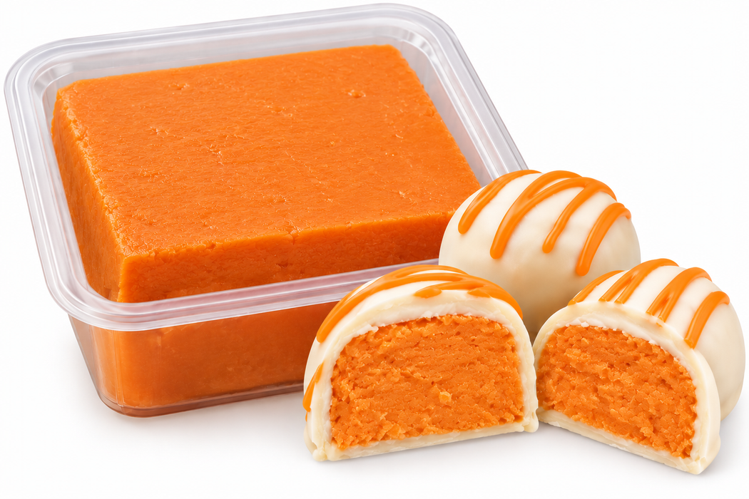 Burke Orange Cream Candy Center 1 lb Tub – Ready-to-Use Chocolate Candy Filling for Dipping, Bon Bons & Molds
