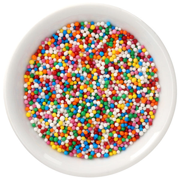 Multi-Colored - Red 3 Free Nonpareils Sprinkles cake dots