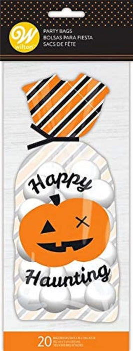 Wilton Treat Bags W/Ties 20/Pkg, Happy Haunting Halloween gift