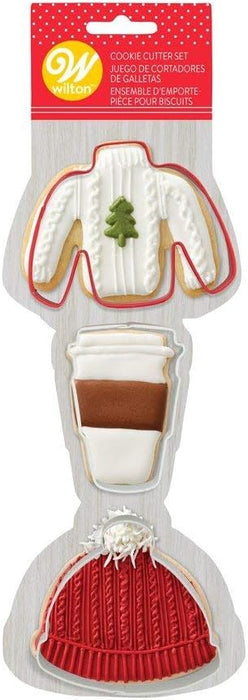 Wilton Sweater, Latte and Hat Cookie Cutter Set