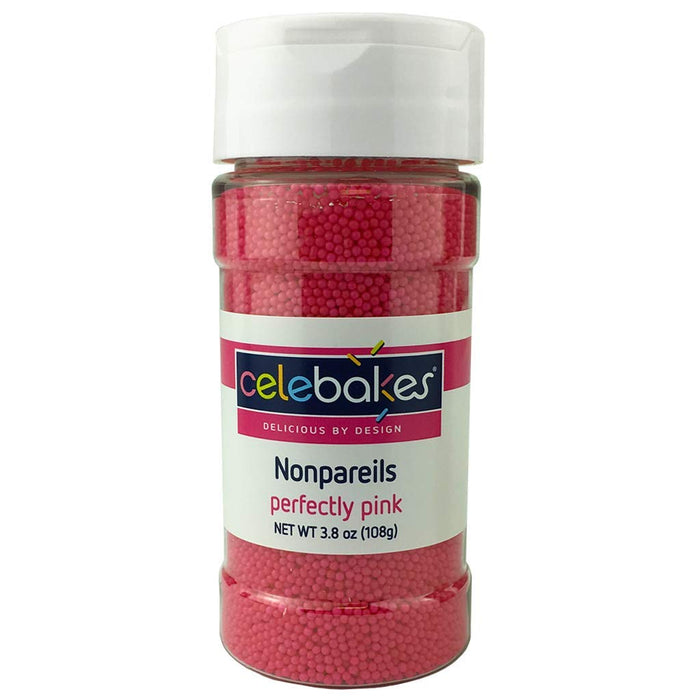 Celebakes Perfectly Pink Nonpareils, 3.8 oz.