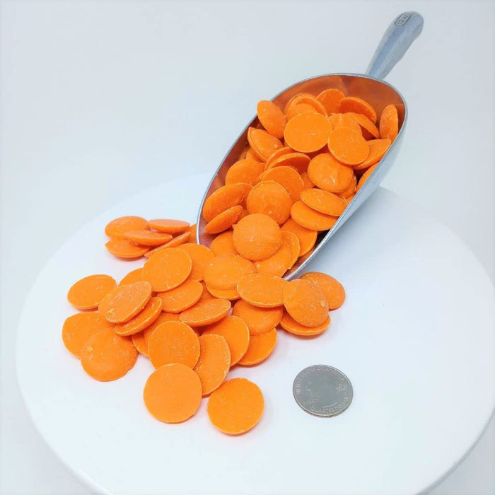 Merckens ORANGE Chocolate Flavored Candy Coating 1 pound