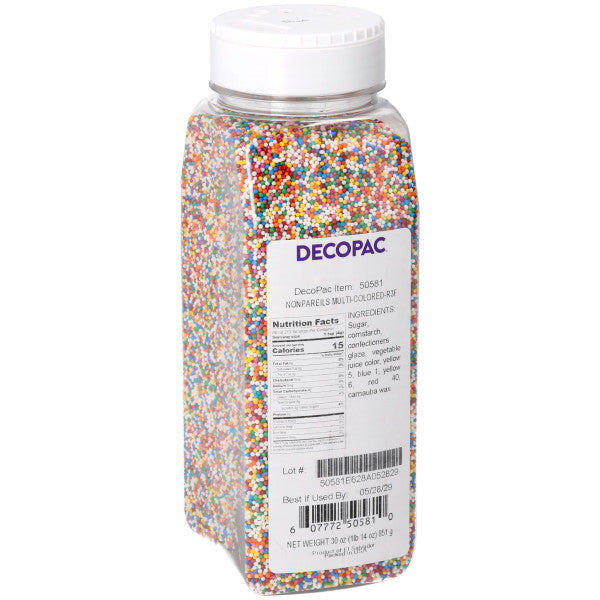 Multi-Colored - Red 3 Free Nonpareils Sprinkles cake dots