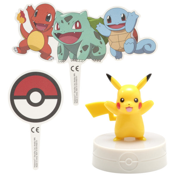 Pokémon Pikachu Light-Up Cake Topper Set, 3-Piece Cake Decorating Kit