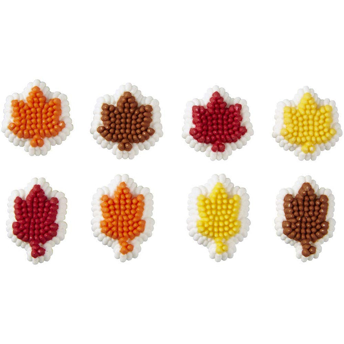 Wilton Icing Decorations 24/Pkg-Autumn Leaves Dot Matrix