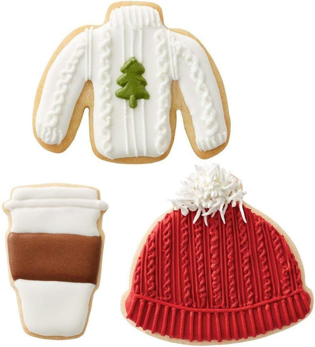 Wilton Sweater, Latte and Hat Cookie Cutter Set