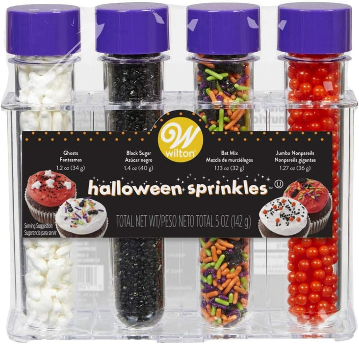 Wilton Test Tube and Stand full of Spooky Halloween Sprinkles Mix, 5 oz.