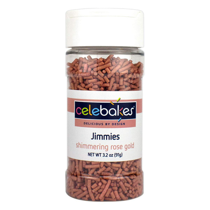 Celebakes Shimmering Rose Gold Jimmies, 3 oz. by CK