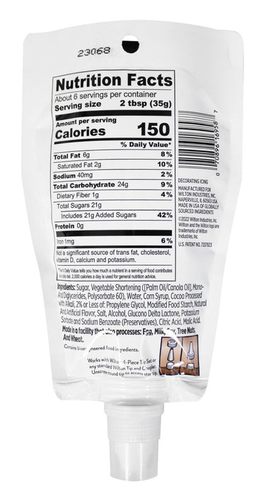 Wilton Chocolate Icing Decorating Pouch with Tips – 7 oz.