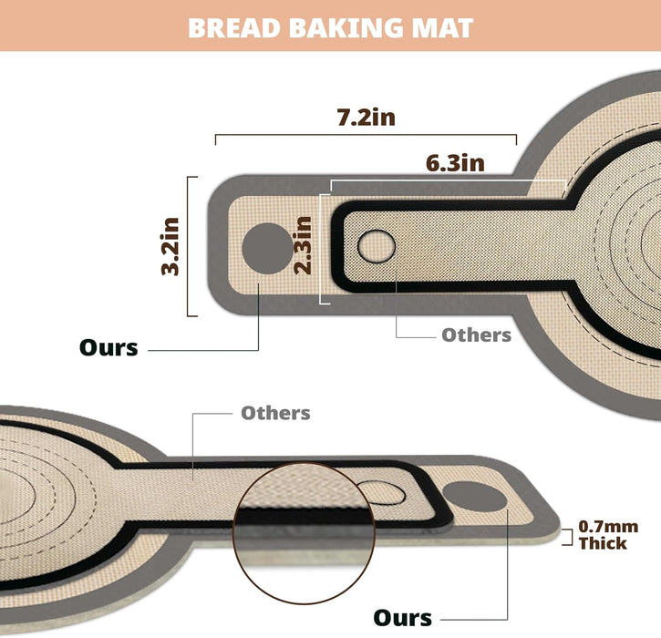 Silicone Bread Sling for Dutch Oven, 2 PCS Non-Stick & Easy Clean Reusable Silicone Bread Baking Mat with Long Handles, Easy to Transfer Sourdough Bread