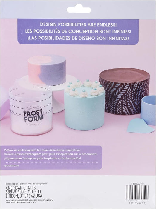 Frost Form - Starter + Kit (8 inch) 7-Piece Set for Perfectly Straight Cakes for Beginners and Pros Cake Decorating Kit