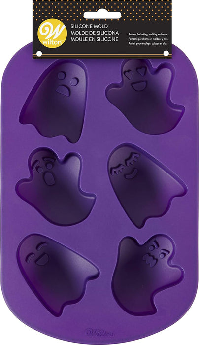 Wilton Ghost Non-Stick Silicone Mold, 6-Cavity Halloween