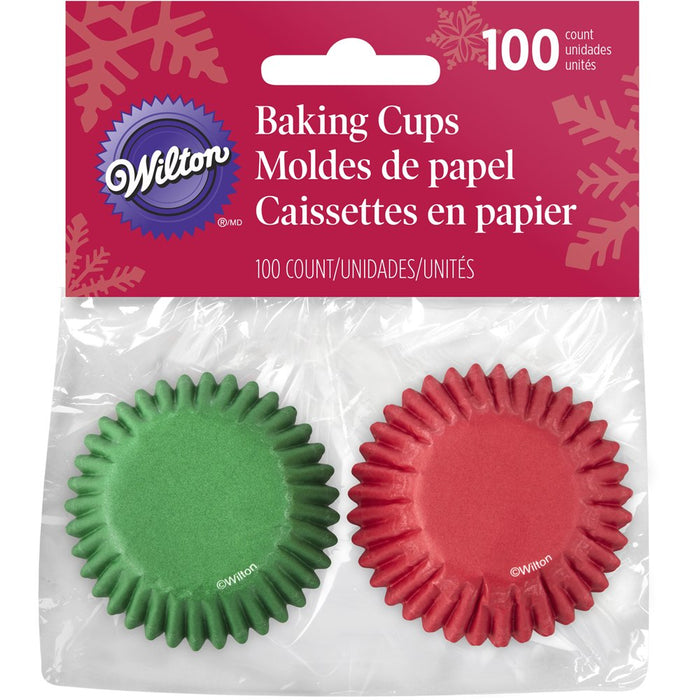 Wilton Mini Christmas Cupcake Liners – Red and Green 50 count