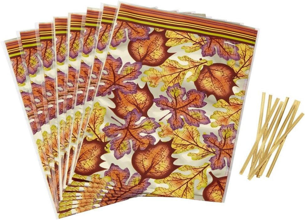 Wilton Fall Leaves Treat Bags 8-Count Foil