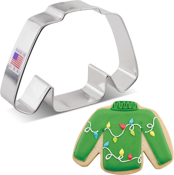 Ann Clark Ugly Christmas Sweater Cookie Cutter 4.25"